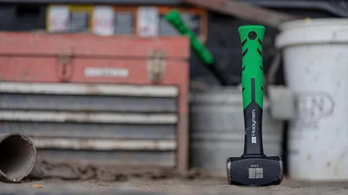 Miniatura 3 de Martillo y mazo de Hooyman con construcción resistente, mango ergonómico antideslizante con empuñadura en H, núcleo de fibra de vidrio, acero