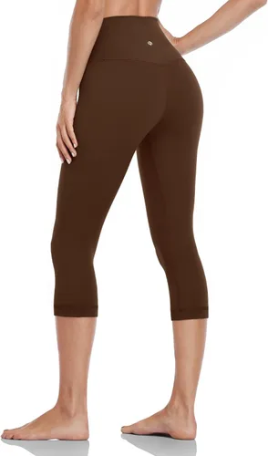 HeyNuts Leggings capri de yoga de cintura alta, con control de abdomen, pantalones de yoga recortados de 19 a 21 pulgadas