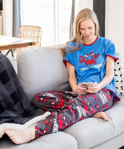 Miniatura 4 de Lazy One Women's Pajama Set, Short Sleeves with Cute Prints, Relaxed Fit