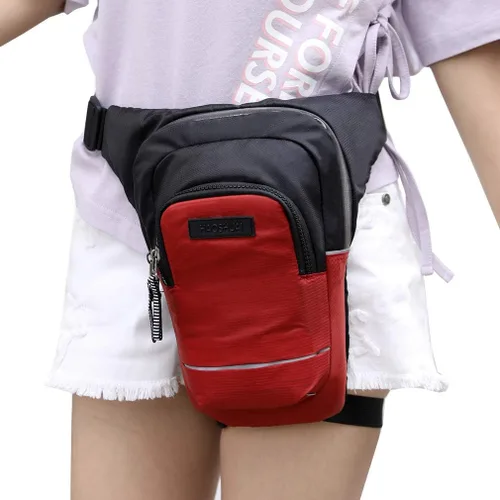 Miniatura 5 de Riñonera de nailon para hombres y mujeres, motocicleta, ciclismo, riñonera para viajes, al aire libre, senderismo, táctica, bolsa cruzada