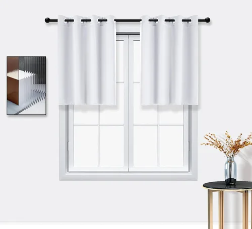 Miniatura 10 de PI Cortinas opacas para dormitorio, tratamiento de ventana con aislamiento térmico de anillo superior, cortinas oscurecedoras de habitación