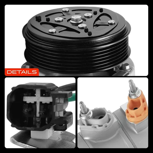 Miniatura 9 de A-Premium Compresor de A/C con embrague compatible con Ford Explorer 3.0L 2020-2023, Police Interceptor Utility 3.0L 2020-2023, Lincoln Aviator 3.0L