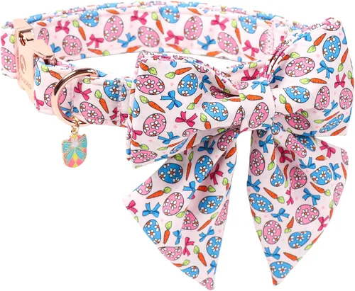 Miniatura 37 de DOGWONG Collar de perro arcoíris con bonito lazo para el Mes del Orgullo LGBT - Collar ajustable y cómodo para perros grandes, medianos y pequeños