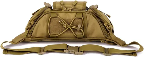 Miniatura 2 de Riñonera táctica militar impermeable WR para escalada al aire libre, pesca, correr, caza, compatible con iPhone 8, 7, 7plus (marrón coyote)