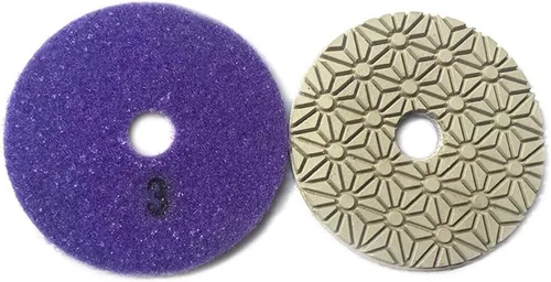 Miniatura 3 de JDK Diamond Wet 3 Pasos Almohadilla de pulido 4 '' para hormigón granito mármol piedra 3.937 in disco de resina 3pcs/Set