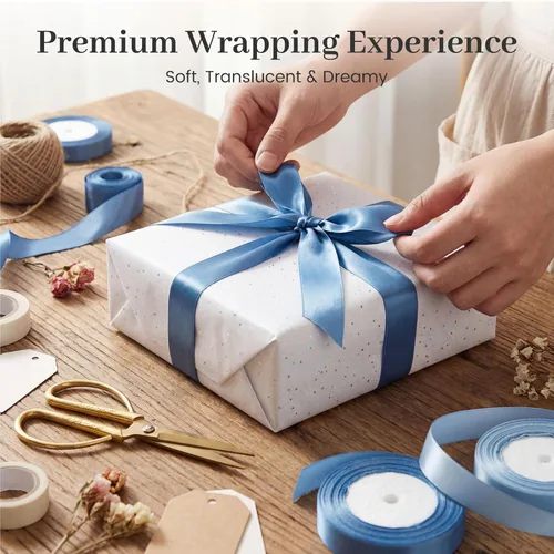 Miniatura 2 de Koogel 120 hojas de papel de seda, papel de seda blanco de 20 x 14 pulgadas para bolsas de regalo, envoltura de purpurina para cumpleaños, proyectos