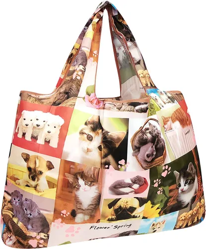 Miniatura 24 de allydrew - Bolsa grande plegable de nailon, reutilizable para compras