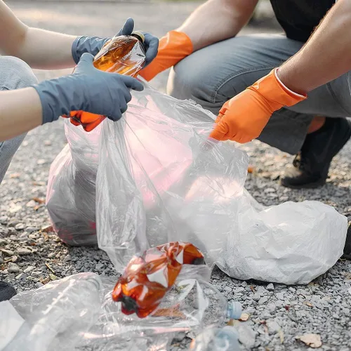 Miniatura 8 de Tasker Bolsas de basura de 30 a 33 galones resistentes (valor 100/bolsas con lazos) bolsas de basura grandes de plástico transparente