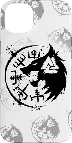 iPhone 14 Plus Fenrir Wolf Fenris-Wolf - Viking Vegvisir Valknut Case