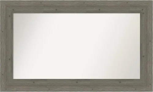 Miniatura 59 de Amanti Art Espejo de baño gris para sobre el fregadero, 27 x 27 pulgadas, espejo de tocador cuadrado gris, marco de madera rústica de campo medio