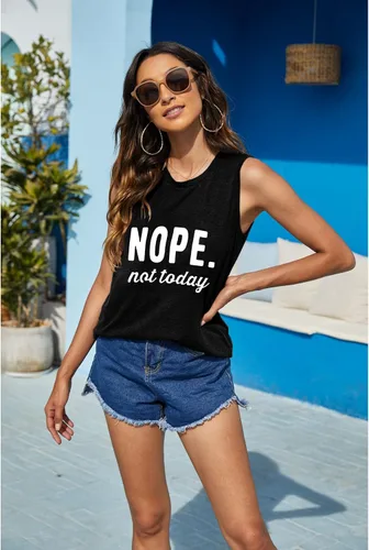 Miniatura 3 de Hount - Camisetas sin mangas para mujer, estilo básico e informal, holgadas, con gráficos, cómodas, para verano
