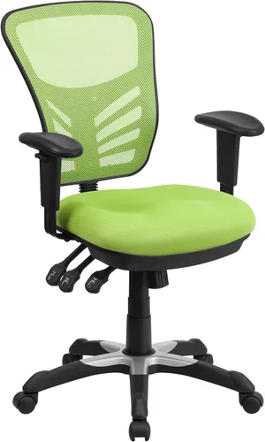 Miniatura 25 de Flash Furniture Nicholas Silla Giratoria de Respaldo Medio para Oficina y Juegos, Silla de Oficina Ergonómica de Malla con Soporte Lumbar y Altura