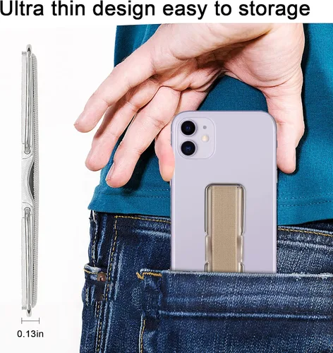 Miniatura 4 de Correa para teléfono, 4 unidades, agarre para teléfono con soporte, soporte para correa de teléfono para soporte de mano y dedo, adecuado para oro
