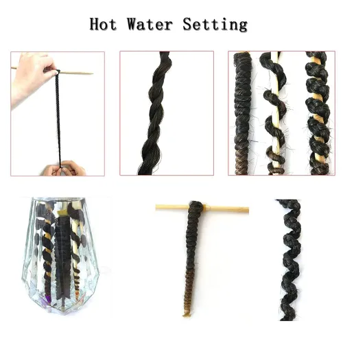 Miniatura 7 de Cabello trenzado previamente estirado de 12 pulgadas, 8 paquetes, pelo profesional suave Yaki para trenzas, ajuste de agua caliente, extensiones