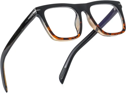 Miniatura 19 de Gafas de bloqueo de luz azul de moda con marco cuadrado para hombres y mujeres, gafas de computadora sin receta, 01 Negro