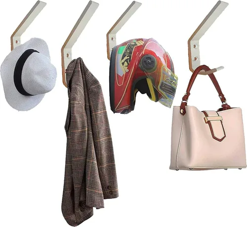 Miniatura 6 de Paquete de 4 soportes resistentes de aluminio para casco de motocicleta, estante de exhibición para chaqueta de motocicleta, colgador de pared