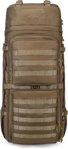 Mardingtop Mochila militar con marco interno de 75L para hombres, mochila táctica Cordura con Recco para snowboard, senderismo, camping Caqui