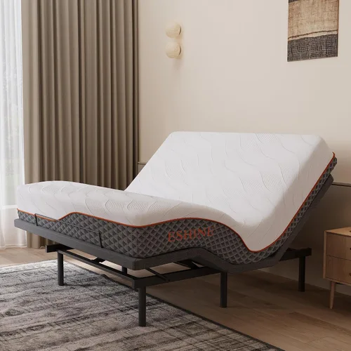 Miniatura 21 de ESHINE Base de cama ajustable + colchón híbrido de 14 pulgadas Twin XL (Suave Medio) - Espuma viscoelástica de gel de lujo, bases de cama