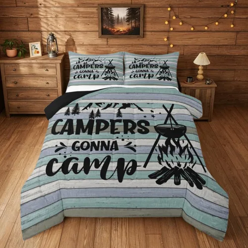 Miniatura 39 de Juego de edredón de camper tamaño matrimonial, edredón acolchado para adolescentes y niños, juego de ropa de cama rústica de granja para niños