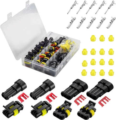 Miniatura 2 de 20 Kits 2 y 3 Pin Conector Enchufe Automotriz Conector Eléctrico 3 Cable Impermeable Conector Rápido Conexión Reemplazo