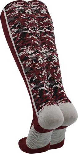 Miniatura 16 de TCK Calcetines de béisbol para jóvenes, niños u hombres, con diseño de camuflaje digital y longitud hasta por encima de la pantorrilla