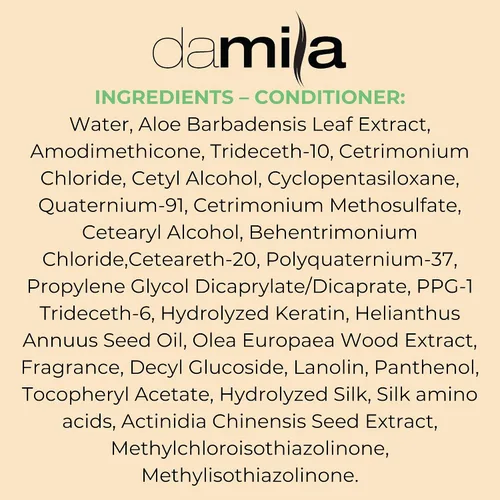 Miniatura 9 de Damila Champú y acondicionador sin sal y sulfato para queratina y cabello teñido – Paquete profesional de queratina para cabello dañado, encrespado