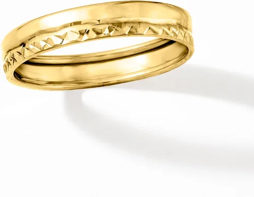 Miniatura 5 de Ross-Simons Anillo italiano de oro amarillo de 14 quilates con corte diamante y pulido
