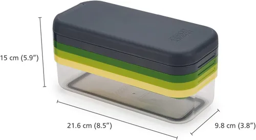 Miniatura 6 de Joseph Joseph Multi-Prep - Juego multifuncional compacto 4 en 1, picador y cortador de verduras de cocina, rallador de queso, rebanador de verduras
