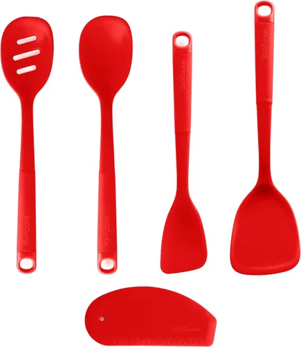 Betty Crocker Juego de utensilios de silicona para hornear/cocinar, espátula, cuchara, espátula, espátula, espátula, espátula, espátula, espátula,