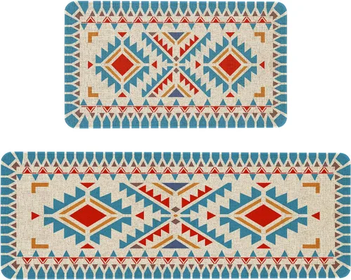 Miniatura 36 de Mloabuc® Tapete decorativo de flores, tapetes de cocina de arpillera de arpillera para mujer, accesorios de cocina para exteriores, 17 x 30 pulgadas