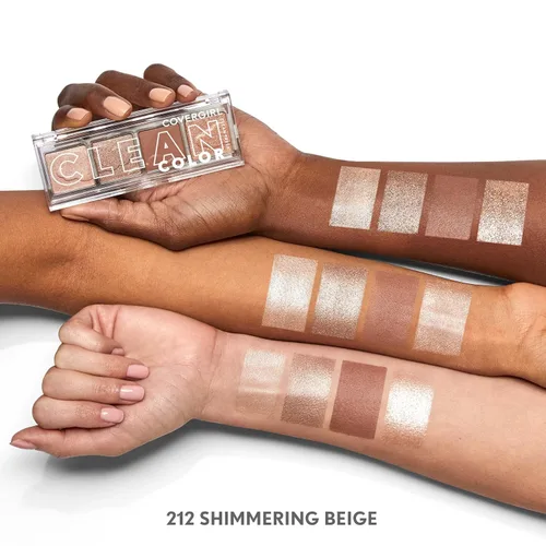 Miniatura 5 de Sombra de ojos en color limpio y fresco, brillo beige, COVERGIRL 212 beige brillante