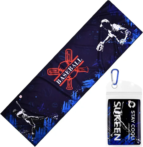Sukeen Toallas de enfriamiento (40 x 12 pulgadas), toallas frescas para cuello, deportes de béisbol, trapo fresco para gimnasio, toalla de