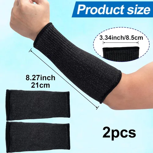 Miniatura 2 de PAGOW Mangas resistentes a cortes para protección de brazos, protector de antebrazo a prueba de mordeduras, mangas de jardinería para piel fina