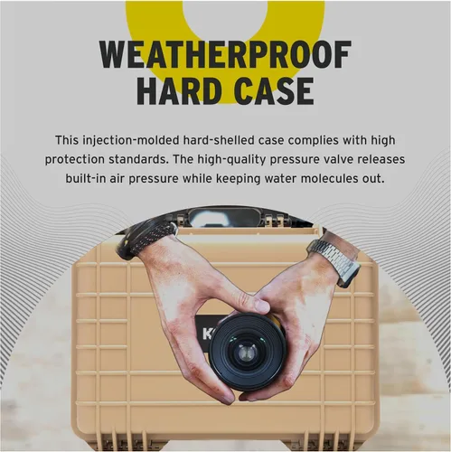 Miniatura 9 de Koah Funda rígida resistente a la intemperie con espuma personalizable, resistente a los impactos, ideal para cámaras, drones, dispositivos
