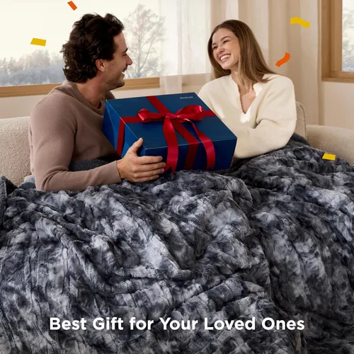 Miniatura 5 de Bedsure GentleSoft Manta Mullida de Sherpa - Manta de Forro Polar Cálida y Acogedora para Regalo de Mujer, Manta de Navidad de Felpa y Piel