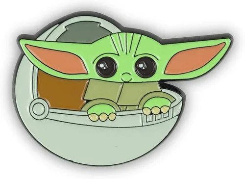 Miniatura 2 de Star Wars The Mandalorian The Child Baby Yoda In Carriage Esmalte Pin Toynk Exclusivo, Metal, Sin gemas.