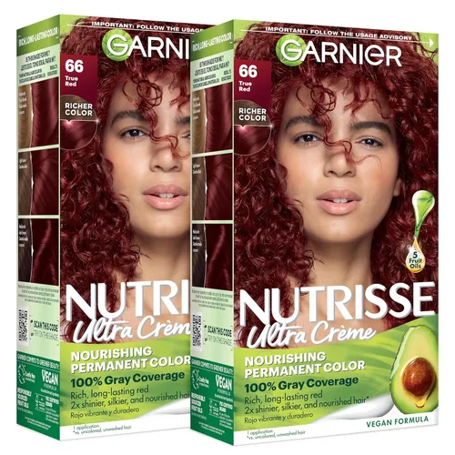 Miniatura 28 de Garnier Nutrisse - Tinte permanente en crema nutritiva para el cabello, 73 rubio dorado oscuro (Honey Dip), 2 unidades (el empaque puede variar)