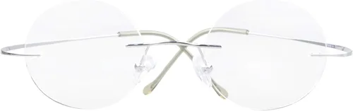 Miniatura 11 de CessBlu Anteojos de lectura circulares de titanio, lentes de lectura redondos sin montura flexibles para hombres y mujeres
