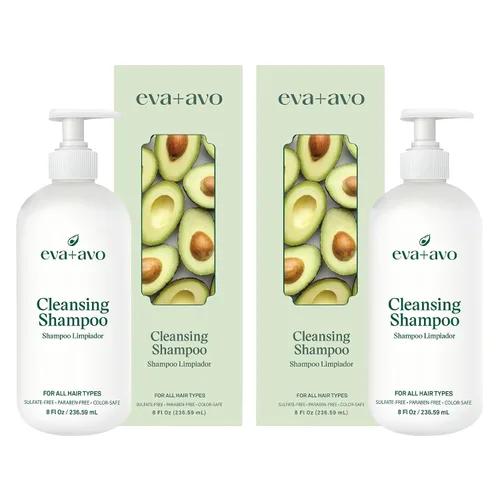 Miniatura 9 de EVA + AVO Kit de viaje de champú y acondicionador de aguacate, 2 onzas líquidas, limpieza suave sin sulfatos para cuero cabelludo seco, cabello