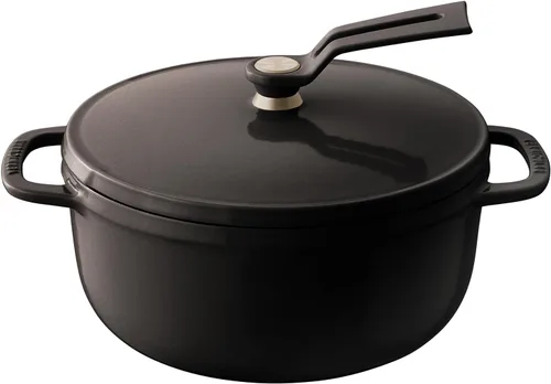 Miniatura 36 de Olla para Horno Holandés Vermicular 2.0 Olla de Hierro Fundido Esmaltada Ligera 18cm (2 qt) No Tóxica Compatible con Inducción Horno Mate