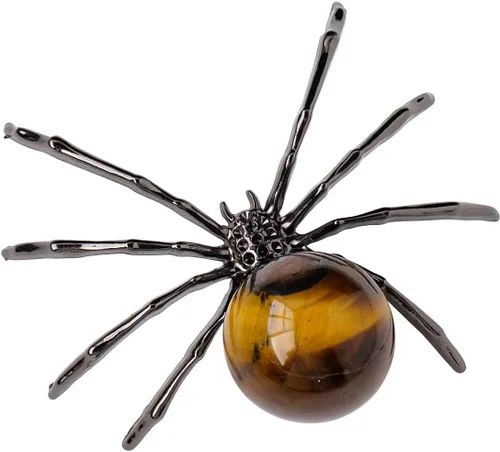Miniatura 8 de Runyangshi 1 bola de amatista de cristal natural de 2 pulgadas, hecha a mano, estatua de araña animal, adorno de cristal curativo para decoración