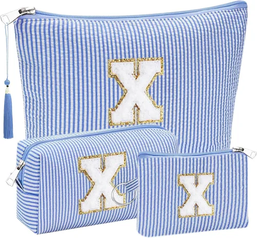 Miniatura 19 de Regalos Iniciales Bolsitas de Cosméticos de Viaje Juegos para Cartera, 3pcs Bolsitas Stoney Clover Dupes Bolsa de Maquillaje, Juego de Bolsas