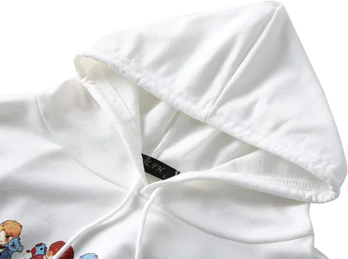 Miniatura 3 de ZSYKD Sudadera corta de manga larga con estampado de letras para mujer color blanco Blanco