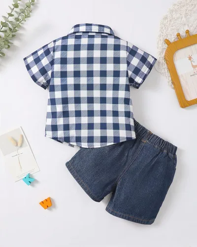 Miniatura 49 de Conjunto de ropa de verano para bebé y niño, camiseta de manga corta de algodón, pantalones cortos de dinosaurios, conjunto de ropa para niño
