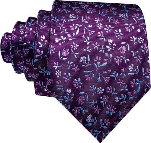 Miniatura 79 de Barry.Wang Corbatas de seda para hombre, diseño de lunares, gemelos cuadrados de bolsillo, gemelos para negocios, boda