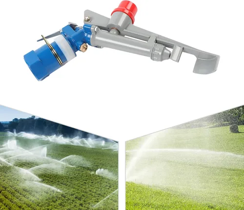 Miniatura 2 de Pistola rociadora de agua de 1 pulgada, pistola rociadora de riego agrícola de aleación de zinc, rociador de riego de área grande de 360° con juego
