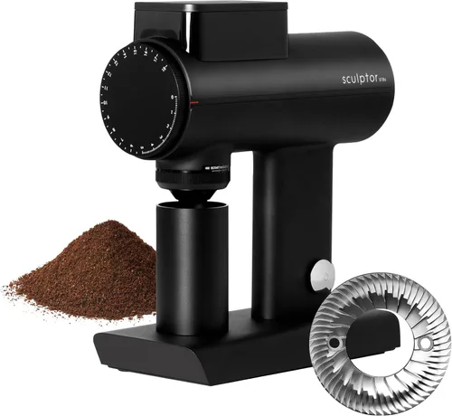 TIMEMORE Sculptor 078S - Molinillo de granos de café con rebabas planas, molinillo eléctrico para expreso con ajuste continuo de grosura, adecuado