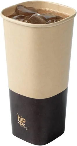 Miniatura 28 de Restaurantware Hip 2 Be Square - Tazas de café de papel de 12 onzas, 25 tazas de café reutilizables a prueba de fugas, tapas se venden por separado