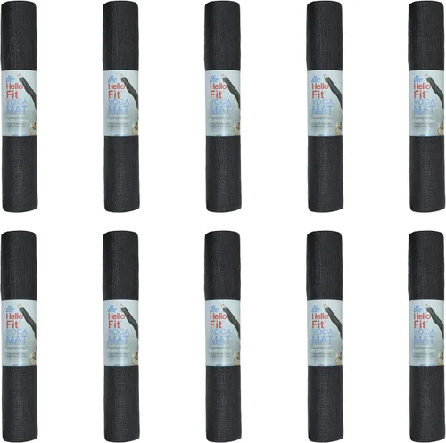 Miniatura 12 de Paquete de 10 tapetes de yoga antideslizantes de 68 x 24 pulgadas, tapete de gimnasio de 0.157 in de grosor para fitness y estiramiento, tapetes