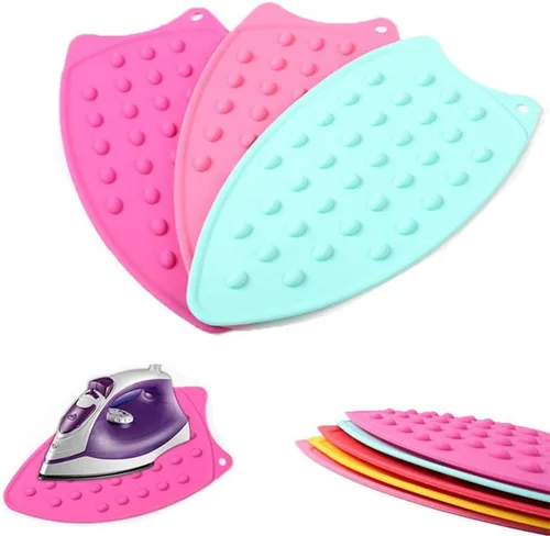 Base de silicona para protección térmica caliente, soporte de hierro, almohadilla de planchado, almohadillas aislantes, color aleatorio